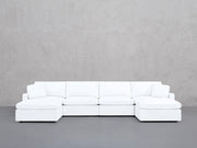 6-Seat Modular Double Chaise Sectional (Thin Arms) - 7th Avenue