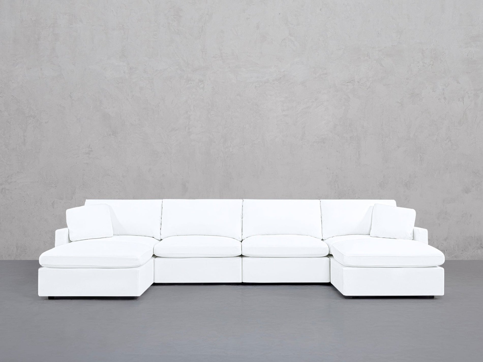 6-Seat Modular Double Chaise Sectional (Thin Arms) - 7th Avenue