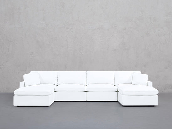 6-Seat Modular Double Chaise Sectional (Thin Arms) - 7th Avenue