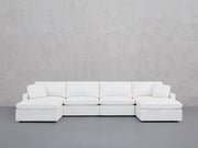 6-Seat Modular Double Chaise Sectional (Thin Arms) - 7th Avenue