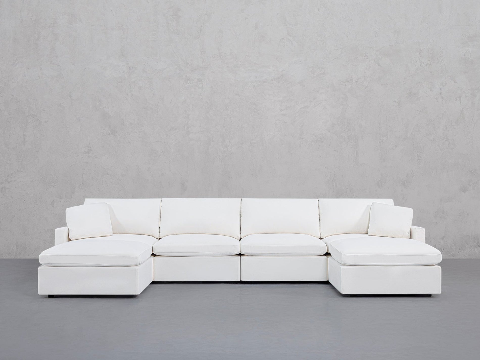 6-Seat Modular Double Chaise Sectional (Thin Arms) - 7th Avenue