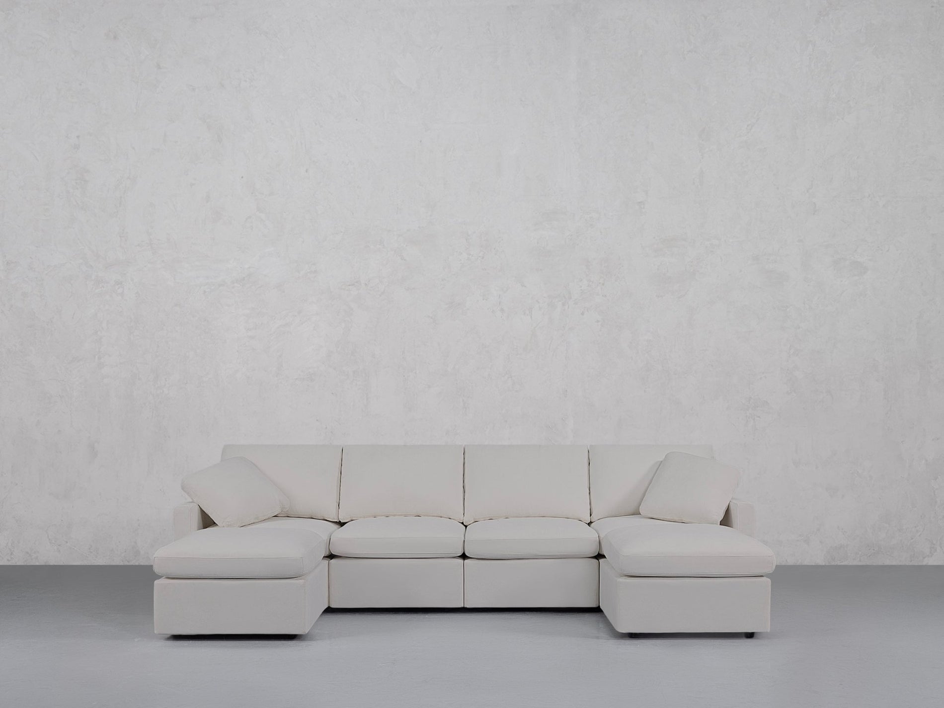 6-Seat Modular Double Chaise Sectional (Thin Arms) - 7th Avenue