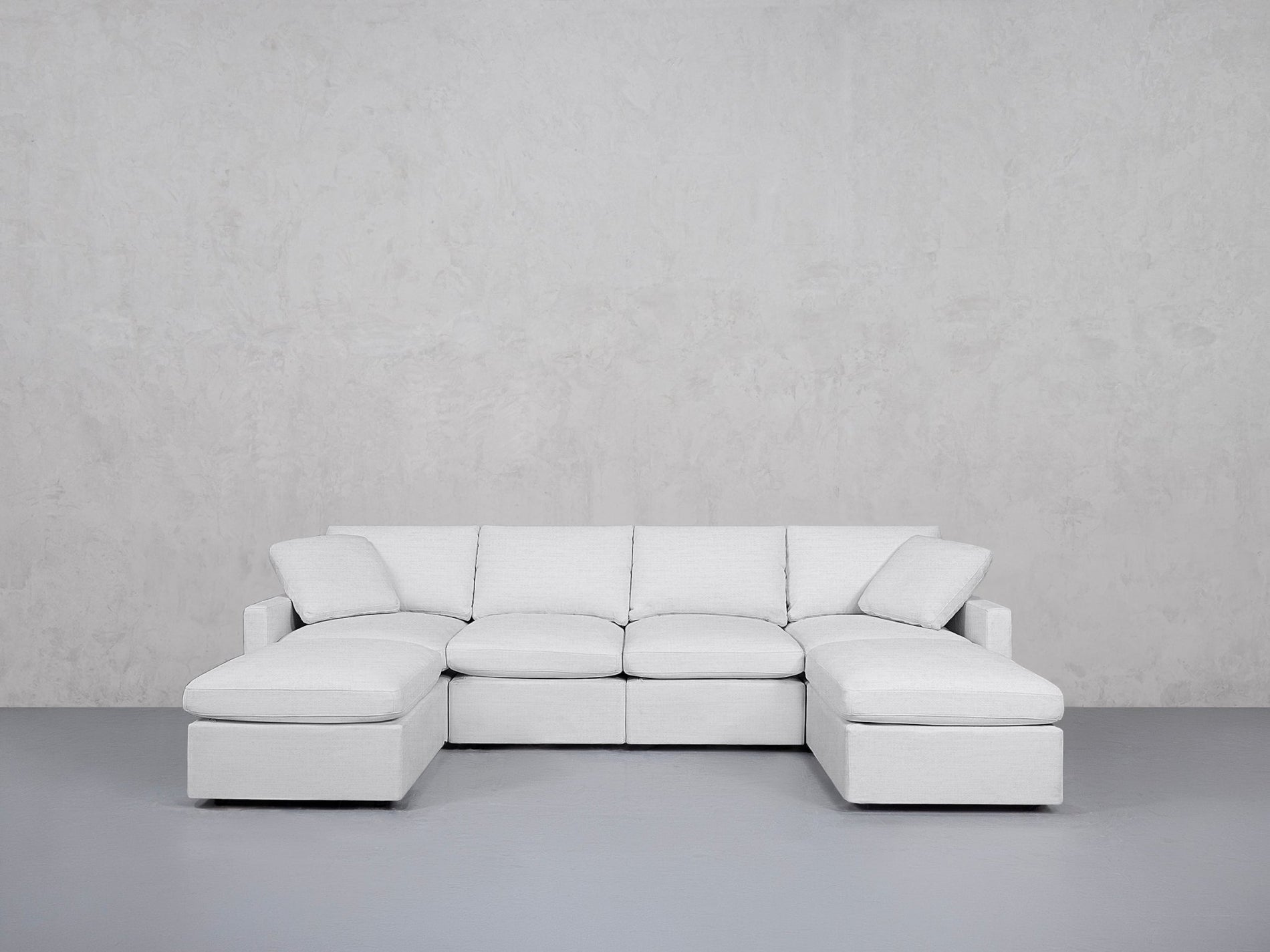 6-Seat Modular Double Chaise Sectional (Thin Arms) - 7th Avenue