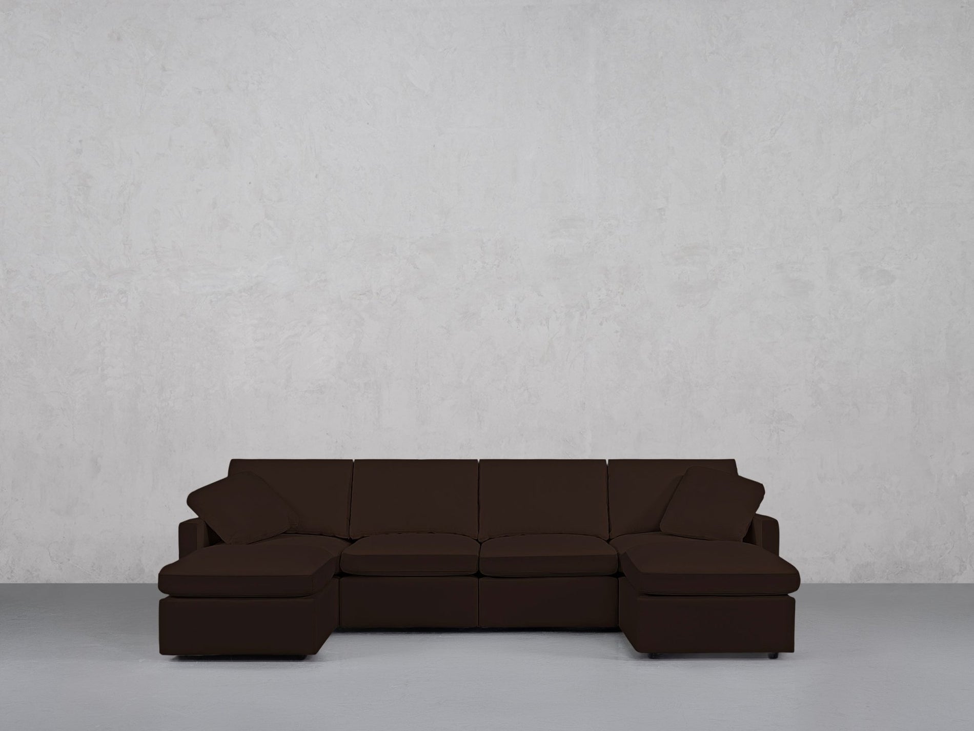6-Seat Modular Double Chaise Sectional (Thin Arms) - 7th Avenue