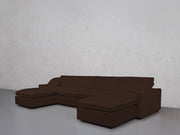 6-Seat Modular Double Chaise Sectional (Thin Arms) - 7th Avenue