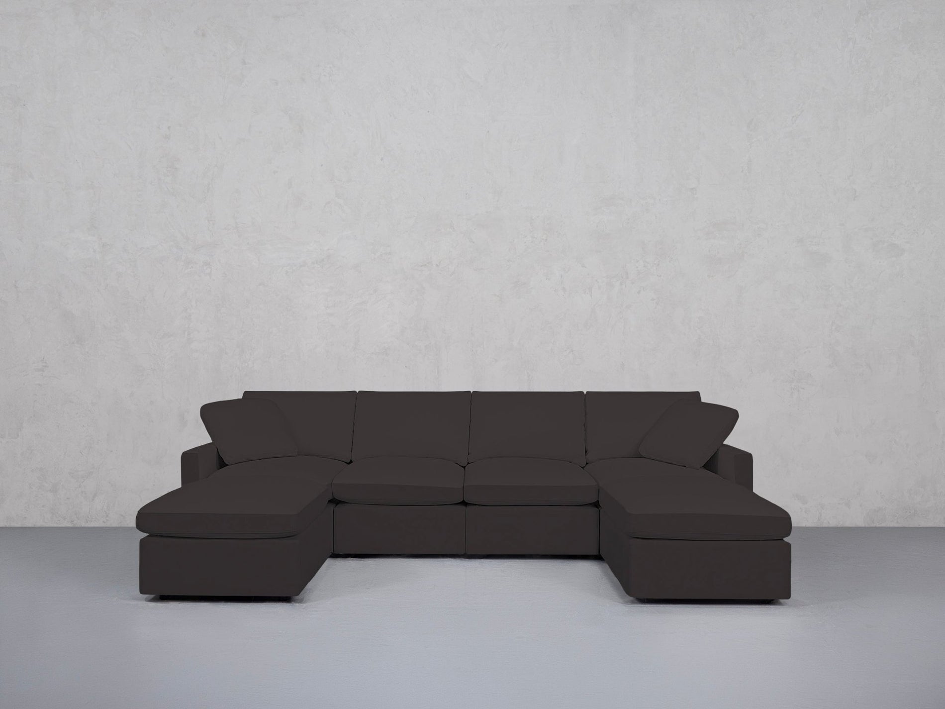 6-Seat Modular Double Chaise Sectional (Thin Arms) - 7th Avenue