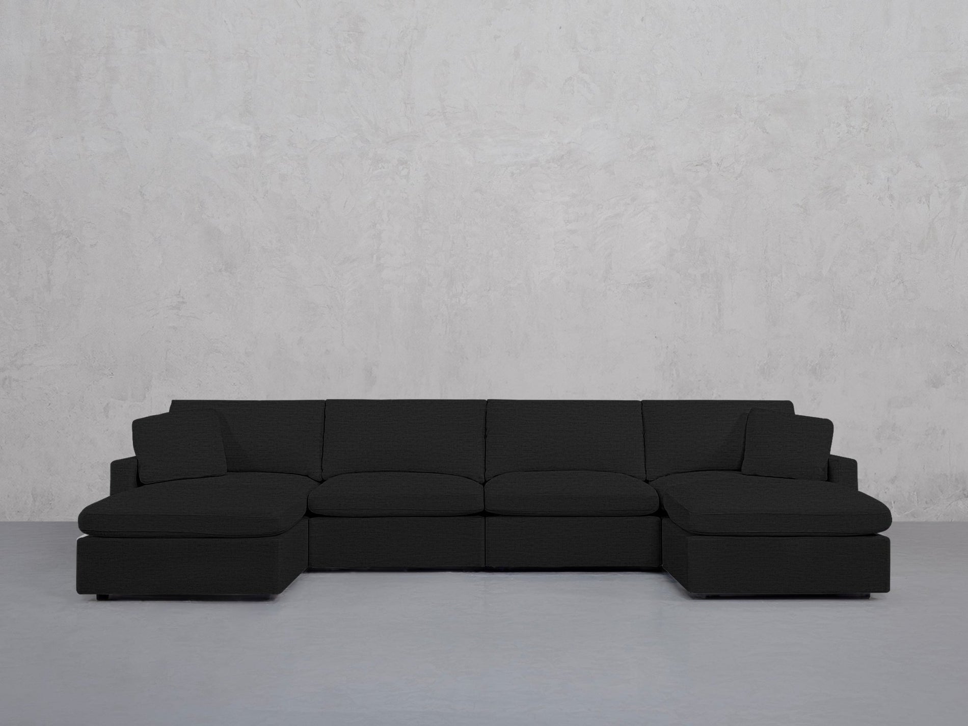 6-Seat Modular Double Chaise Sectional (Thin Arms) - 7th Avenue