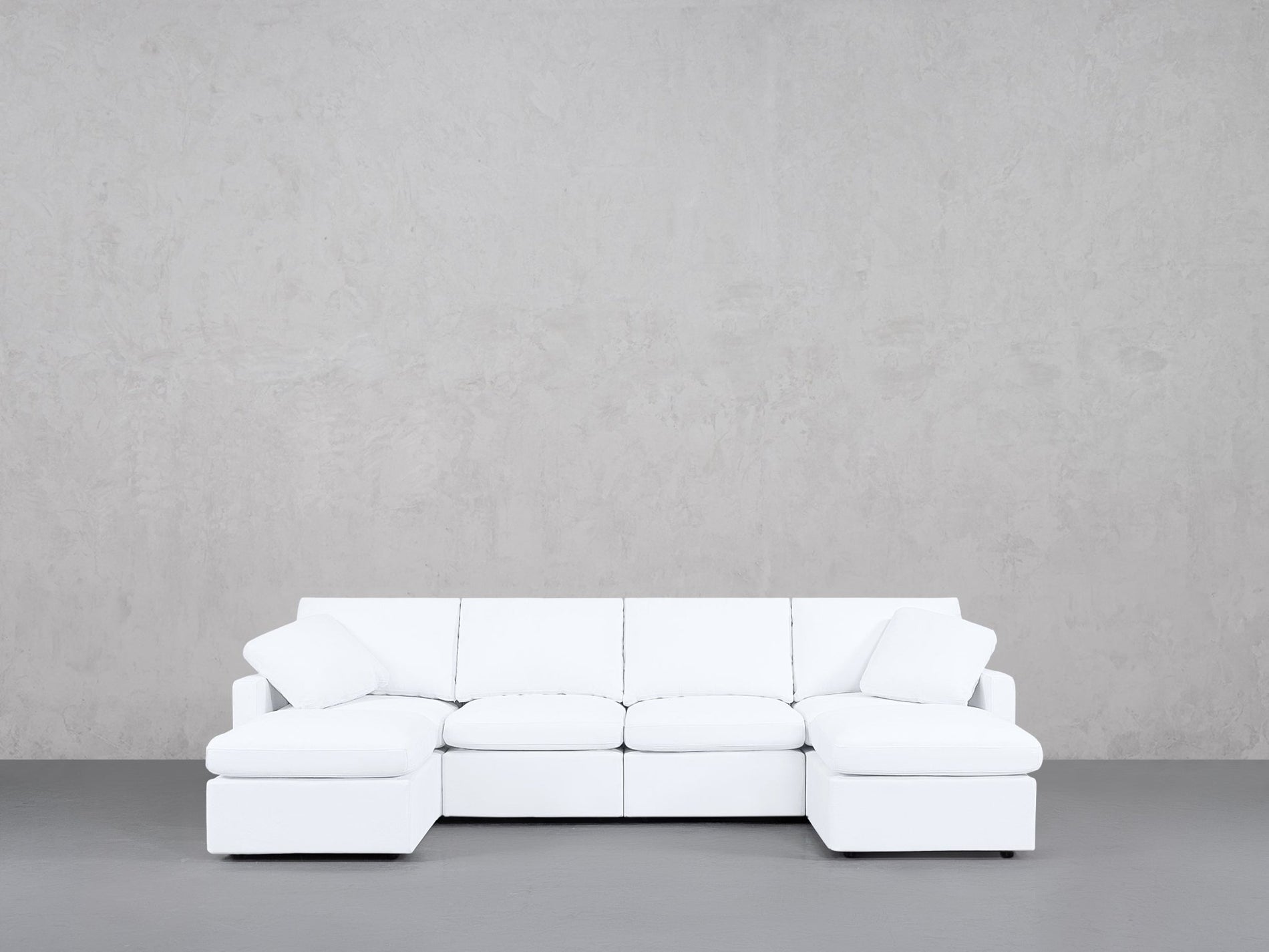 6-Seat Modular Double Chaise Sectional (Thin Arms) - 7th Avenue