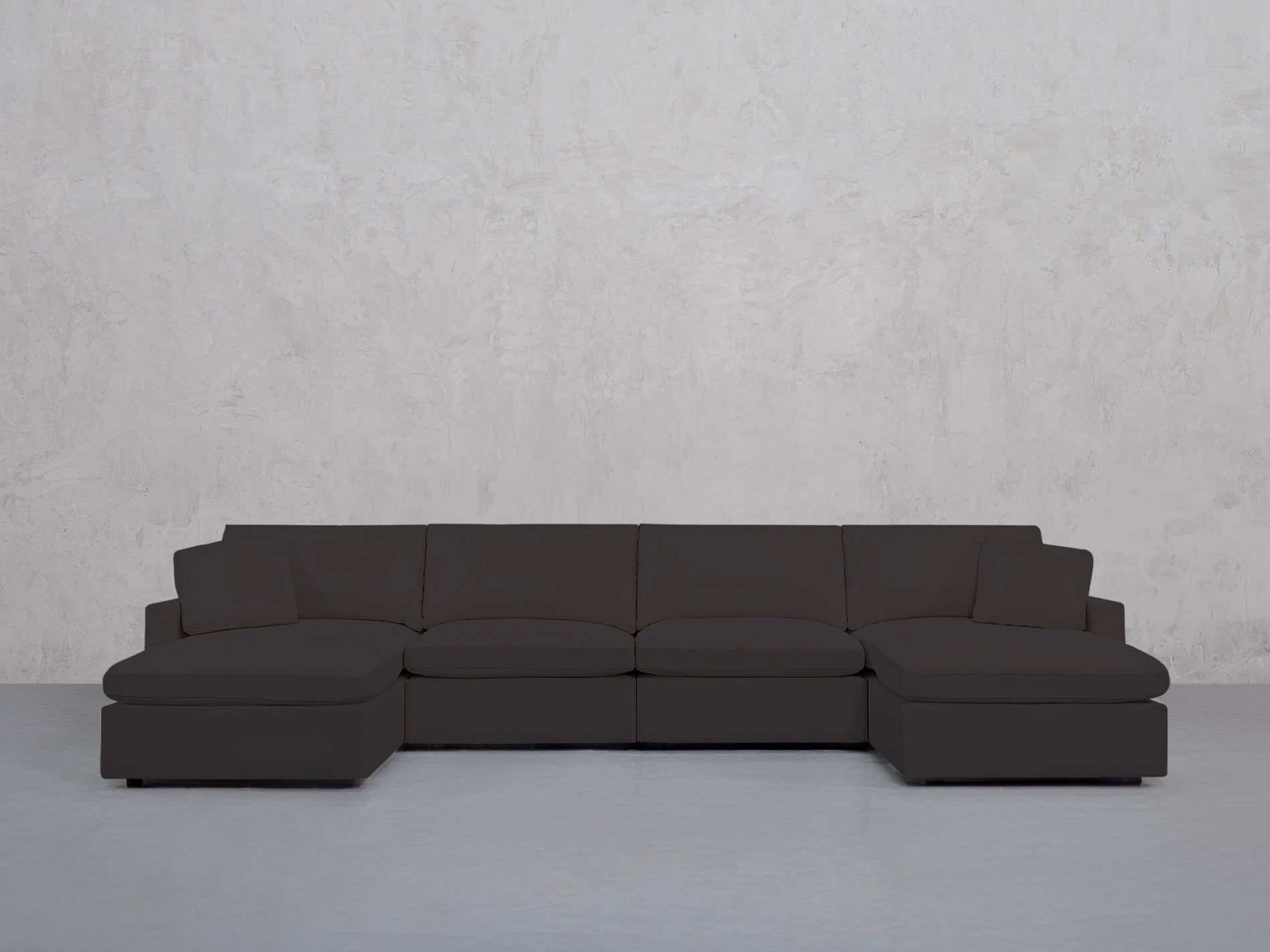 6-Seat Modular Double Chaise Sectional (Thin Arms) - 7th Avenue
