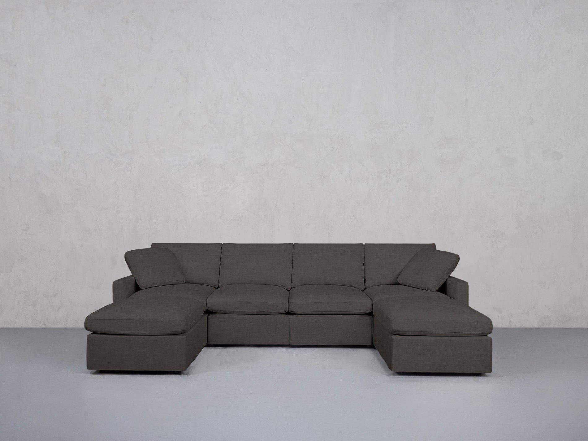 6-Seat Modular Double Chaise Sectional (Thin Arms) - 7th Avenue