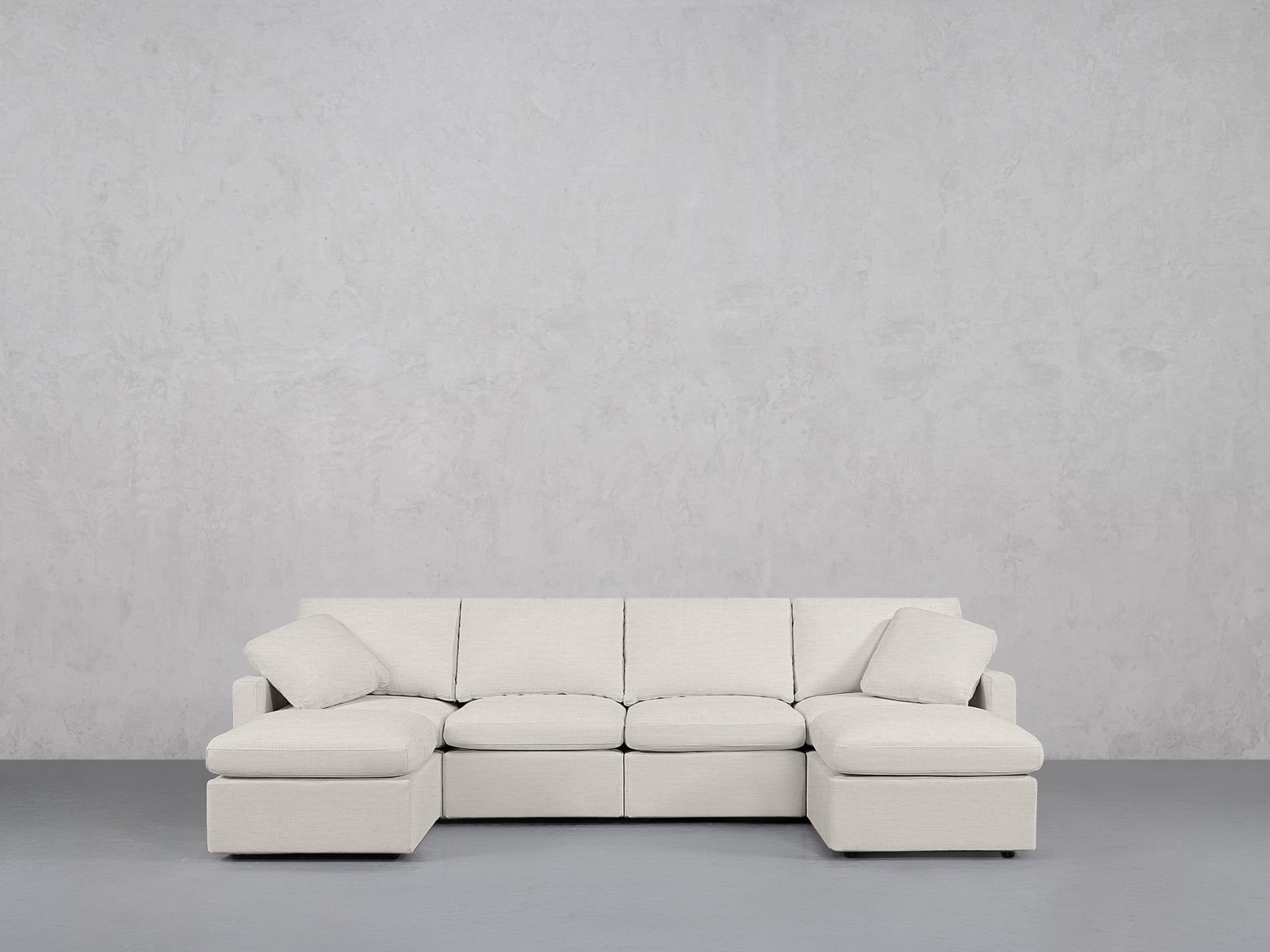 6-Seat Modular Double Chaise Sectional (Thin Arms) - 7th Avenue
