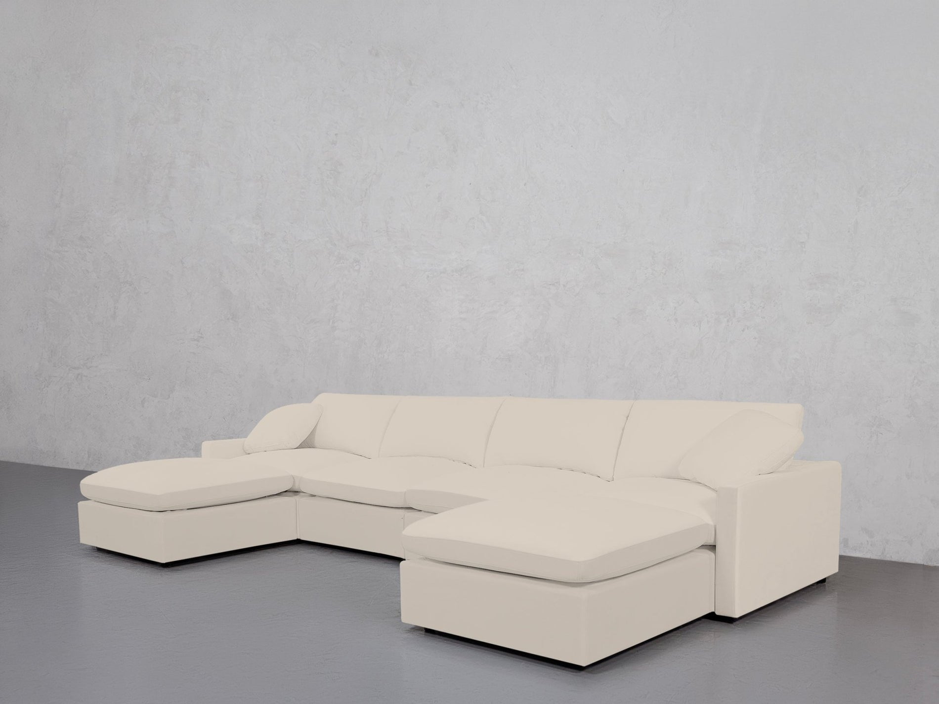 6-Seat Modular Double Chaise Sectional (Thin Arms) - 7th Avenue
