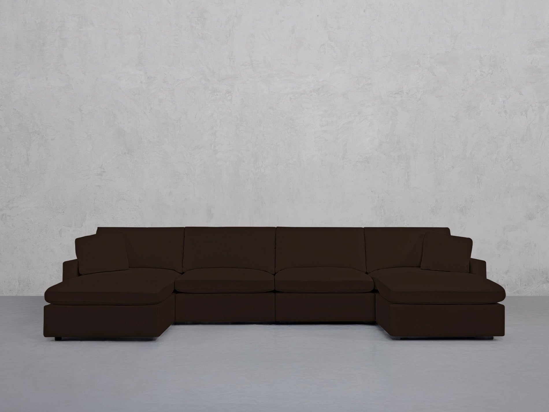 6-Seat Modular Double Chaise Sectional (Thin Arms) - 7th Avenue