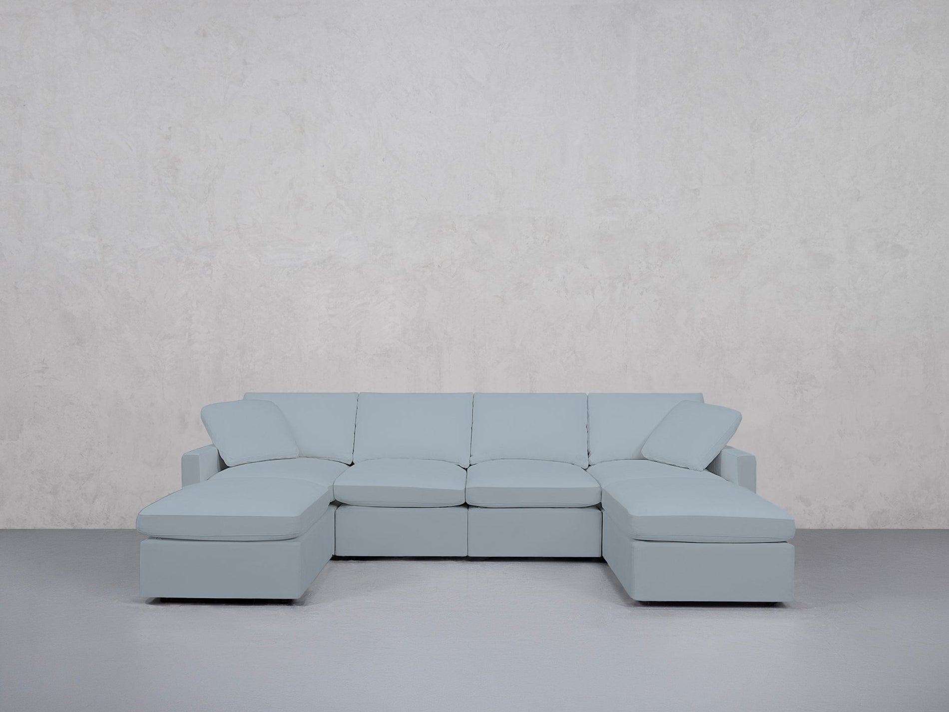 6-Seat Modular Double Chaise Sectional (Thin Arms) - 7th Avenue
