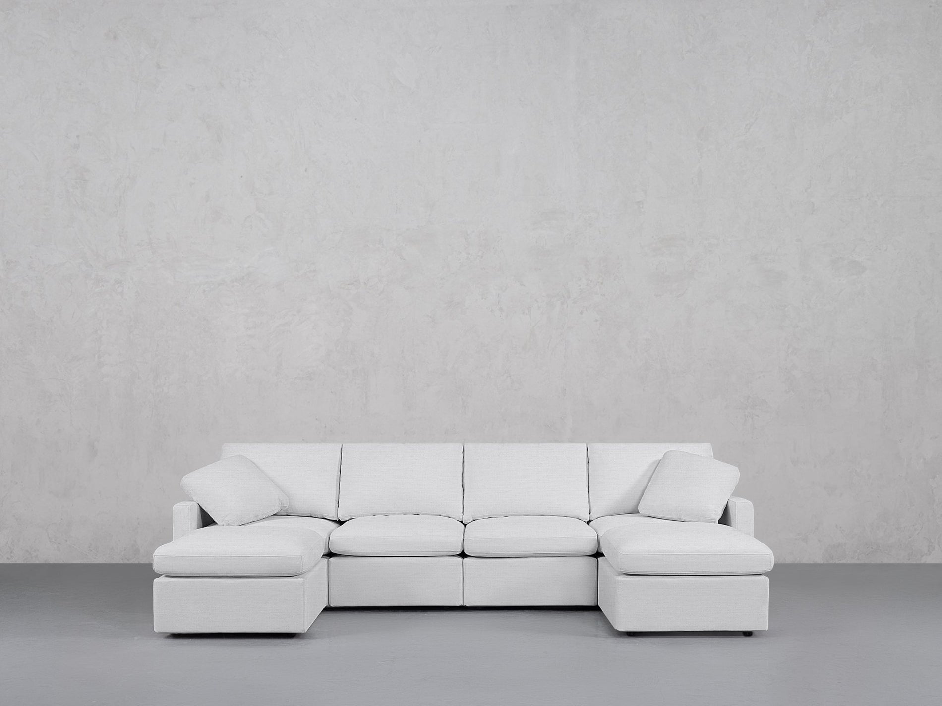 6-Seat Modular Double Chaise Sectional (Thin Arms) - 7th Avenue