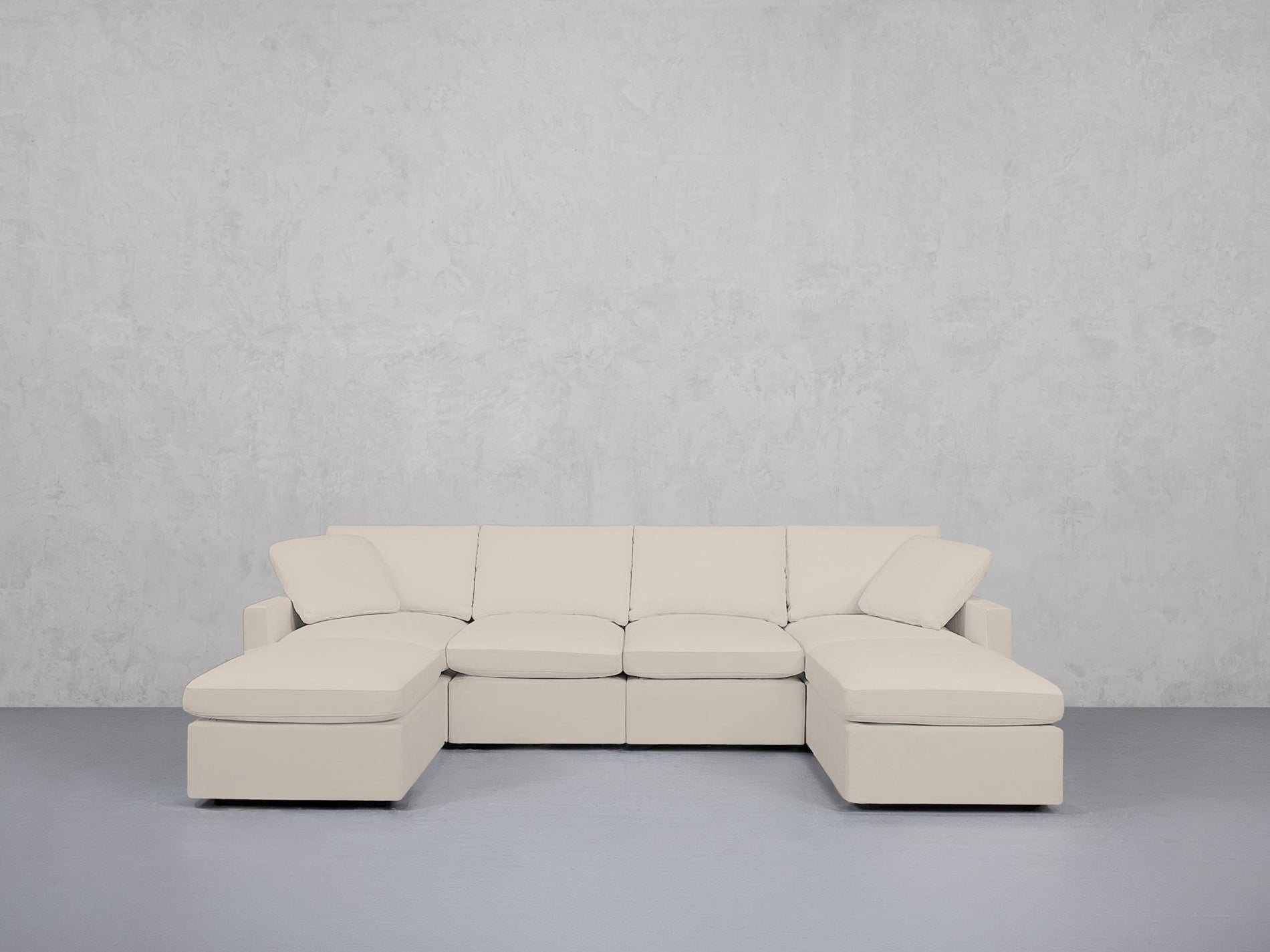 6-Seat Modular Double Chaise Sectional (Thin Arms) - 7th Avenue