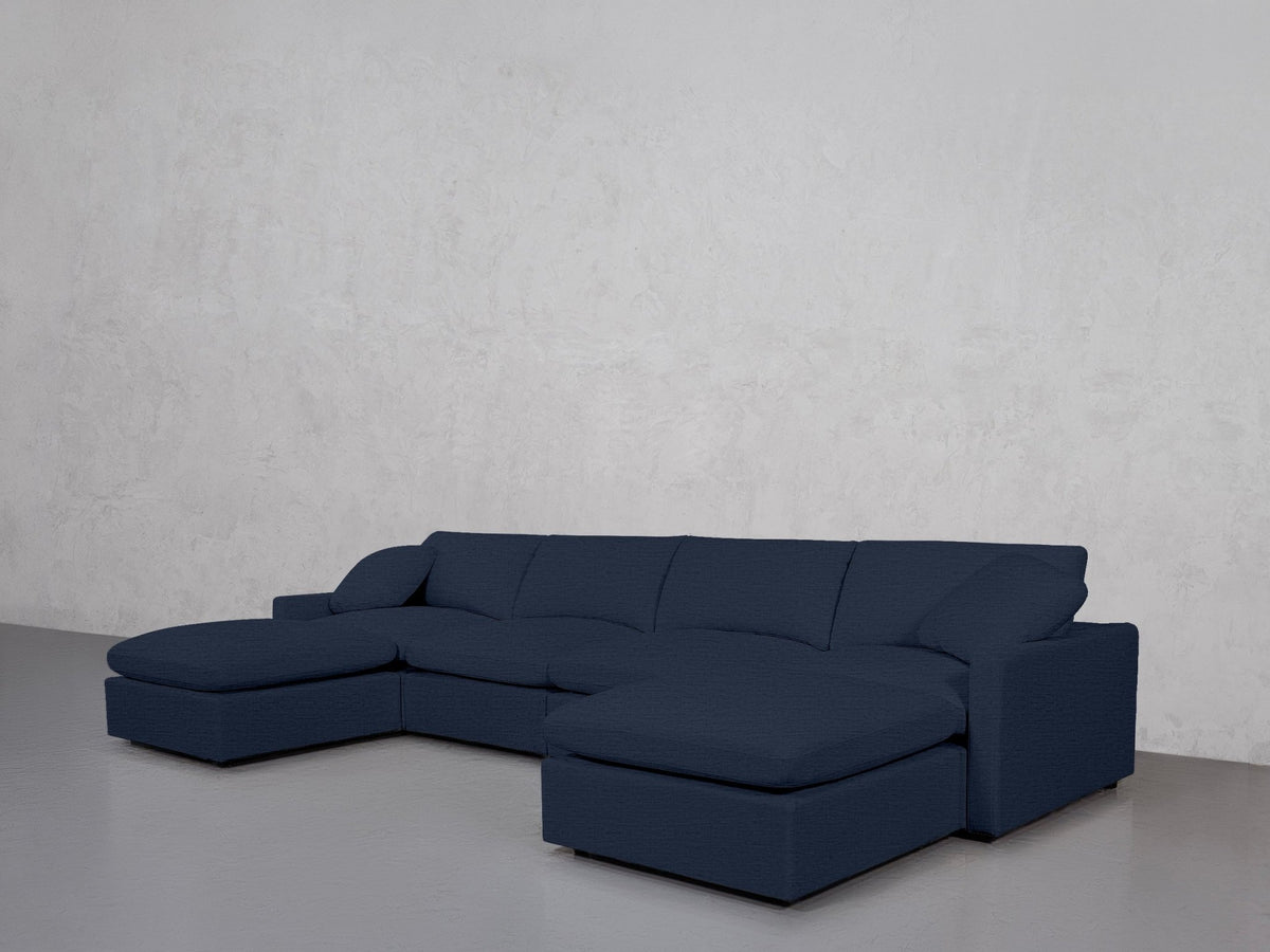 6-Seat Modular Double Chaise Sectional (Thin Arms) - 7th Avenue