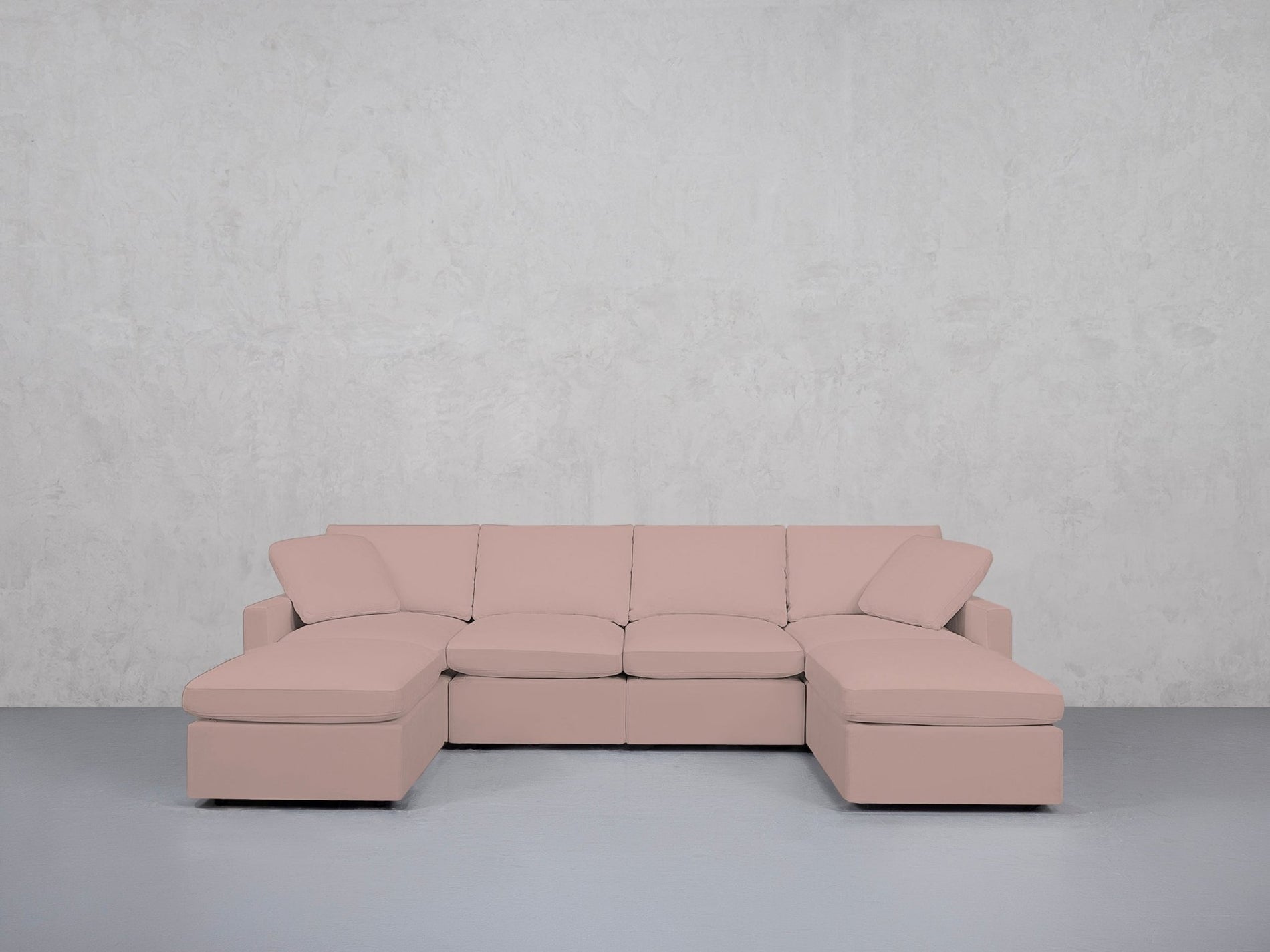 6-Seat Modular Double Chaise Sectional (Thin Arms) - 7th Avenue