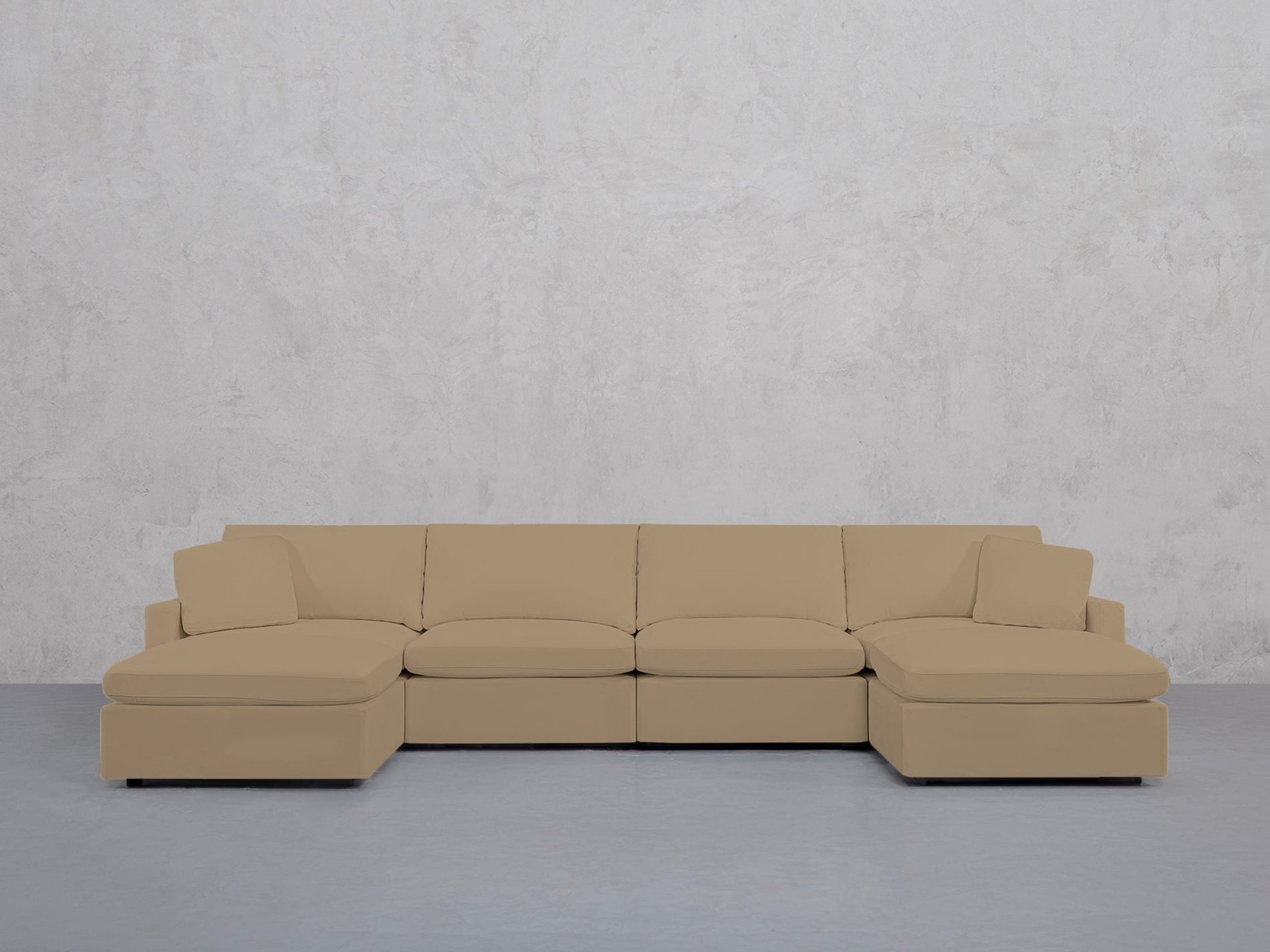 6-Seat Modular Double Chaise Sectional (Thin Arms) - 7th Avenue