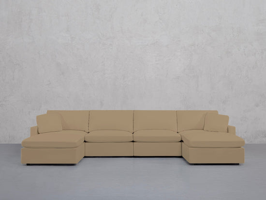 6-Seat Modular Double Chaise Sectional (Thin Arms) - 7th Avenue