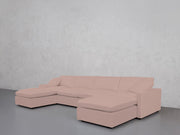 6-Seat Modular Double Chaise Sectional (Thin Arms) - 7th Avenue