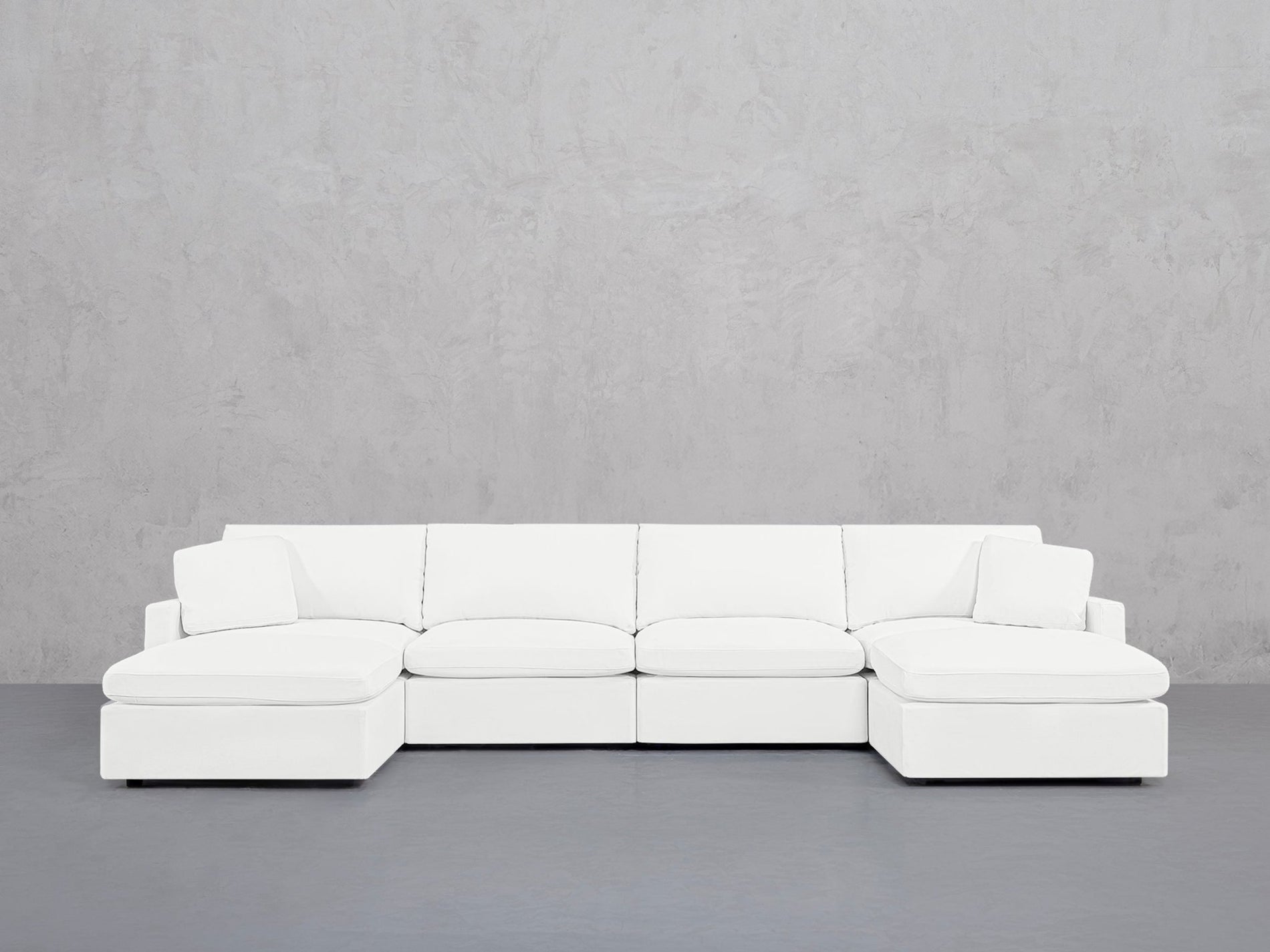 6-Seat Modular Double Chaise Sectional (Thin Arms) - 7th Avenue
