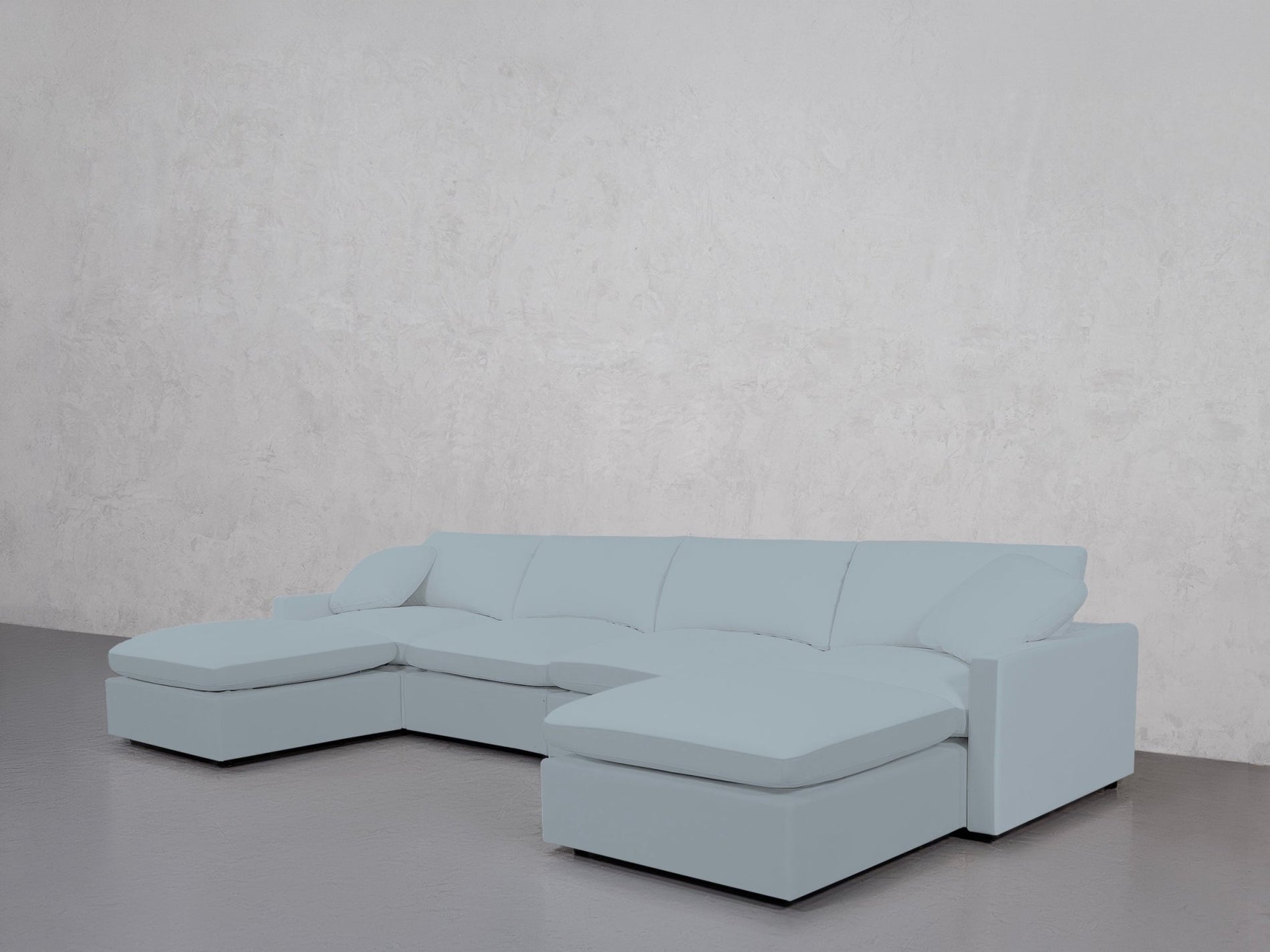 6-Seat Modular Double Chaise Sectional (Thin Arms) - 7th Avenue