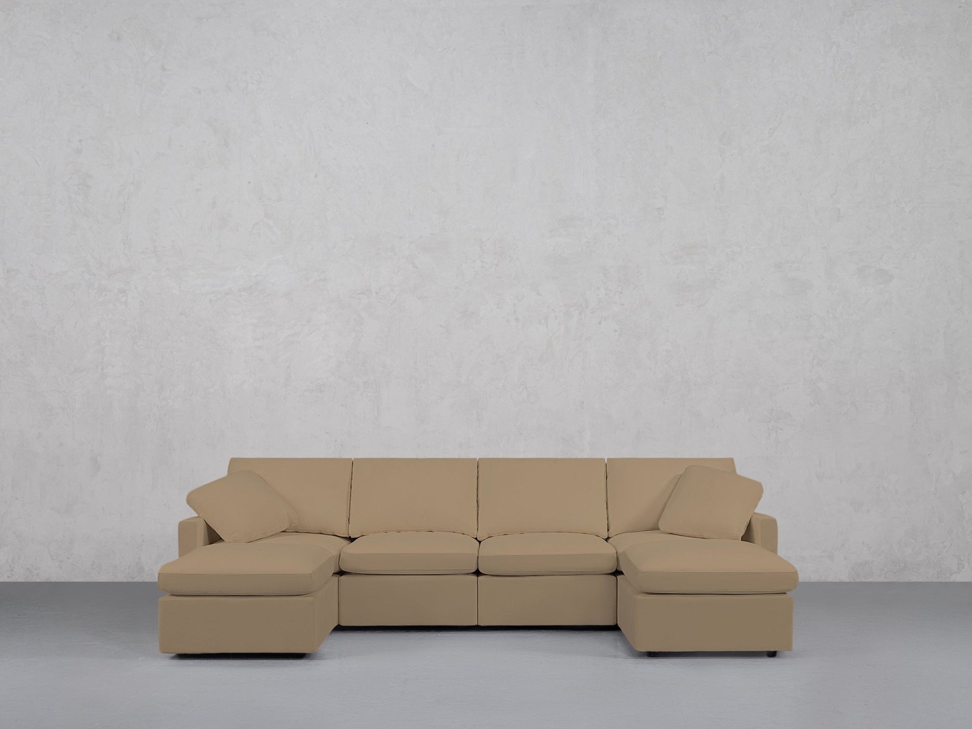 6-Seat Modular Double Chaise Sectional (Thin Arms) - 7th Avenue