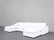 6-Seat Modular Double Chaise Sectional (Thin Arms) - 7th Avenue