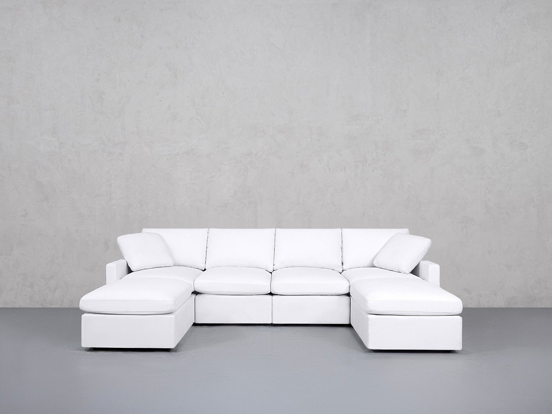 6-Seat Modular Double Chaise Sectional (Thin Arms) - 7th Avenue