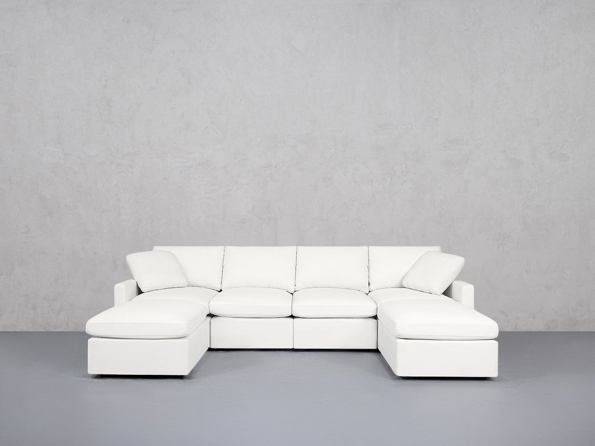 6-Seat Modular Double Chaise Sectional (Thin Arms) - 7th Avenue