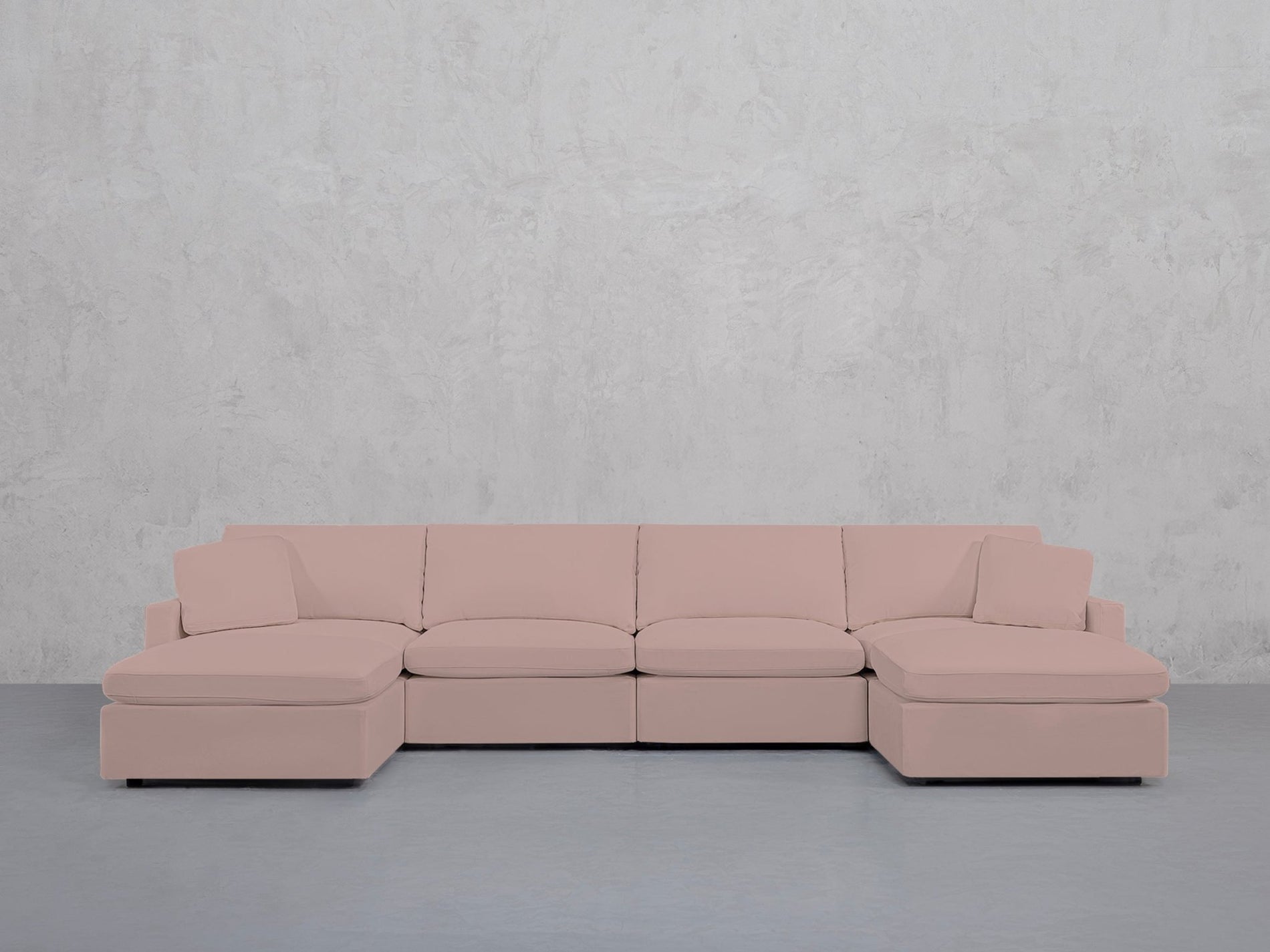 6-Seat Modular Double Chaise Sectional (Thin Arms) - 7th Avenue