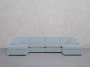 6-Seat Modular Double Chaise Sectional (Thin Arms) - 7th Avenue
