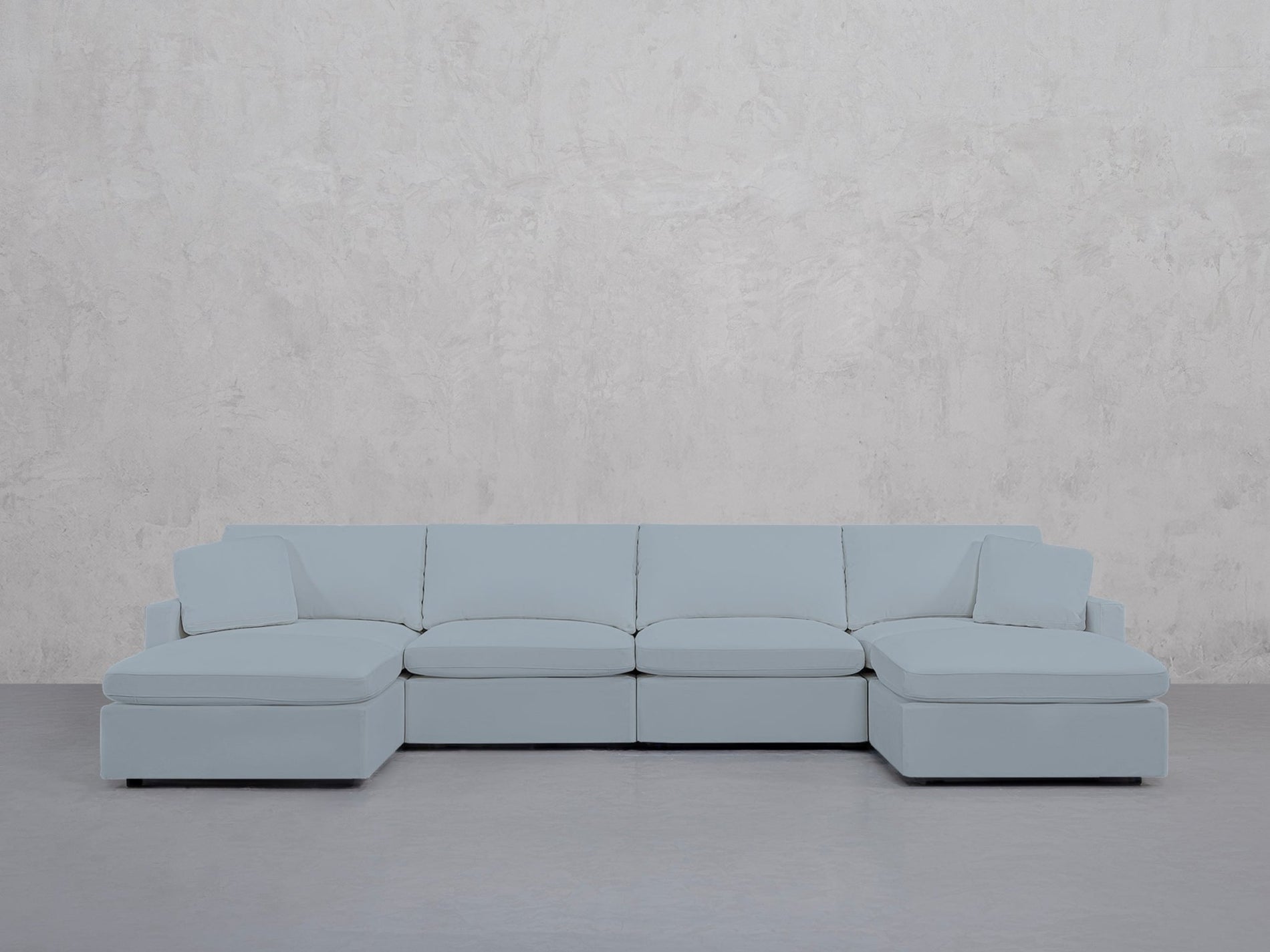 6-Seat Modular Double Chaise Sectional (Thin Arms) - 7th Avenue