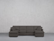 6-Seat Modular Double Chaise Sectional (Thin Arms) - 7th Avenue