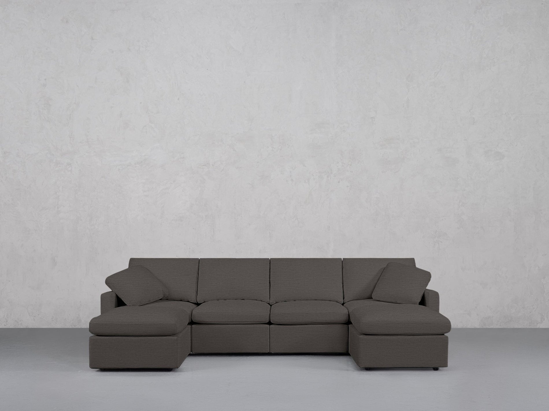 6-Seat Modular Double Chaise Sectional (Thin Arms) - 7th Avenue