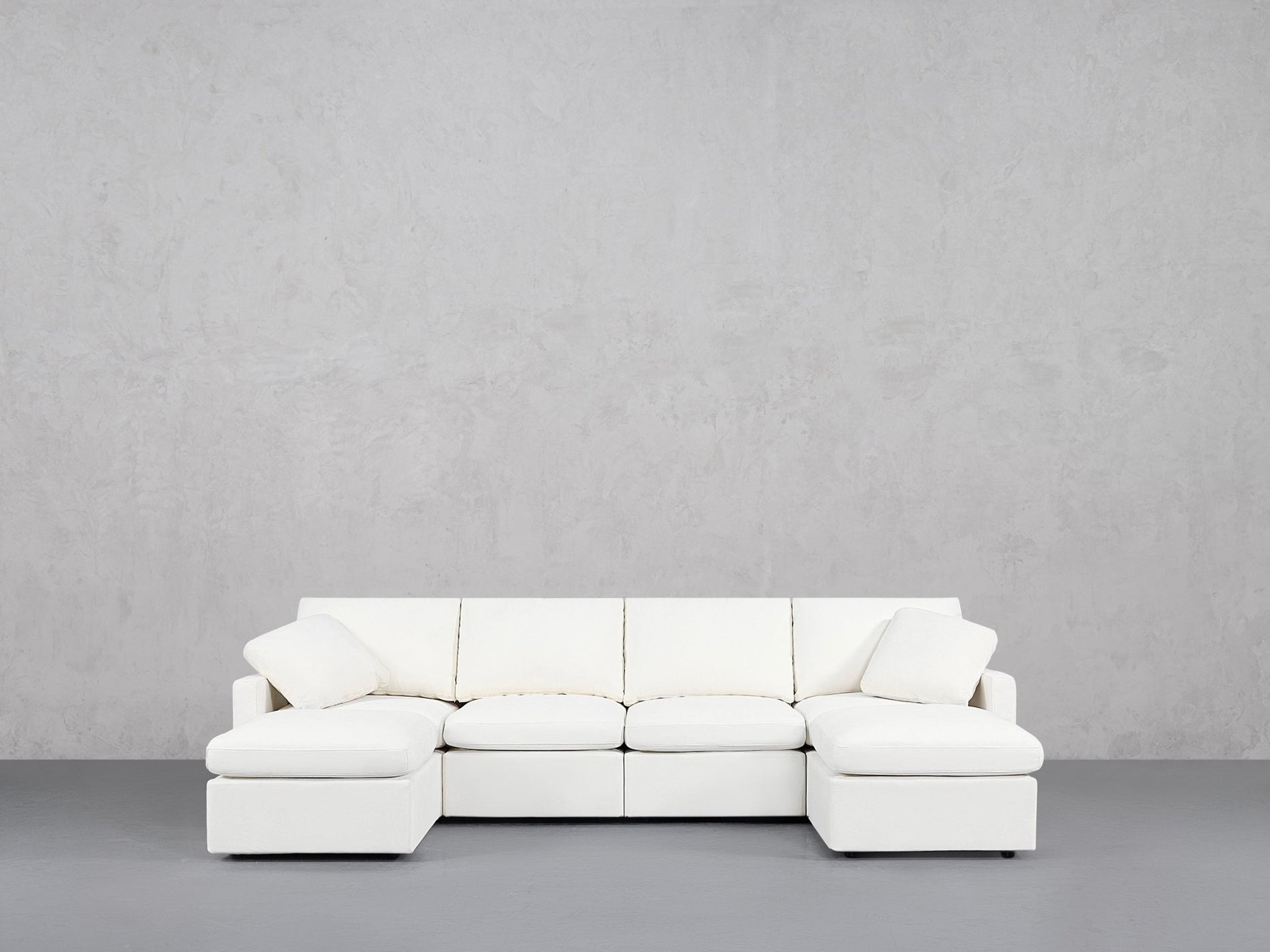 6-Seat Modular Double Chaise Sectional (Thin Arms) - 7th Avenue