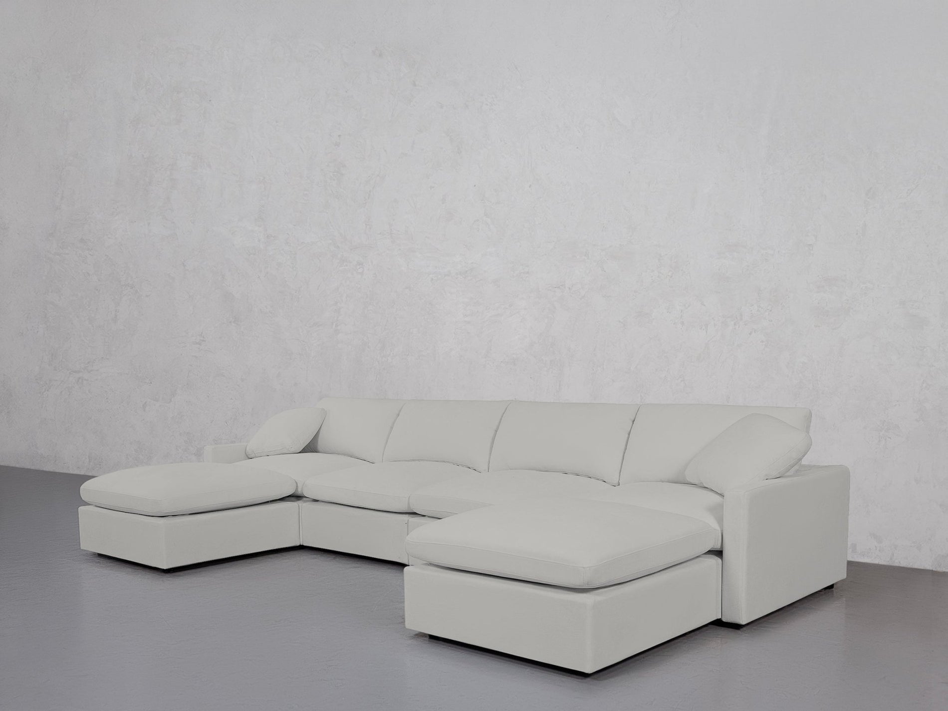 6-Seat Modular Double Chaise Sectional (Thin Arms) - 7th Avenue