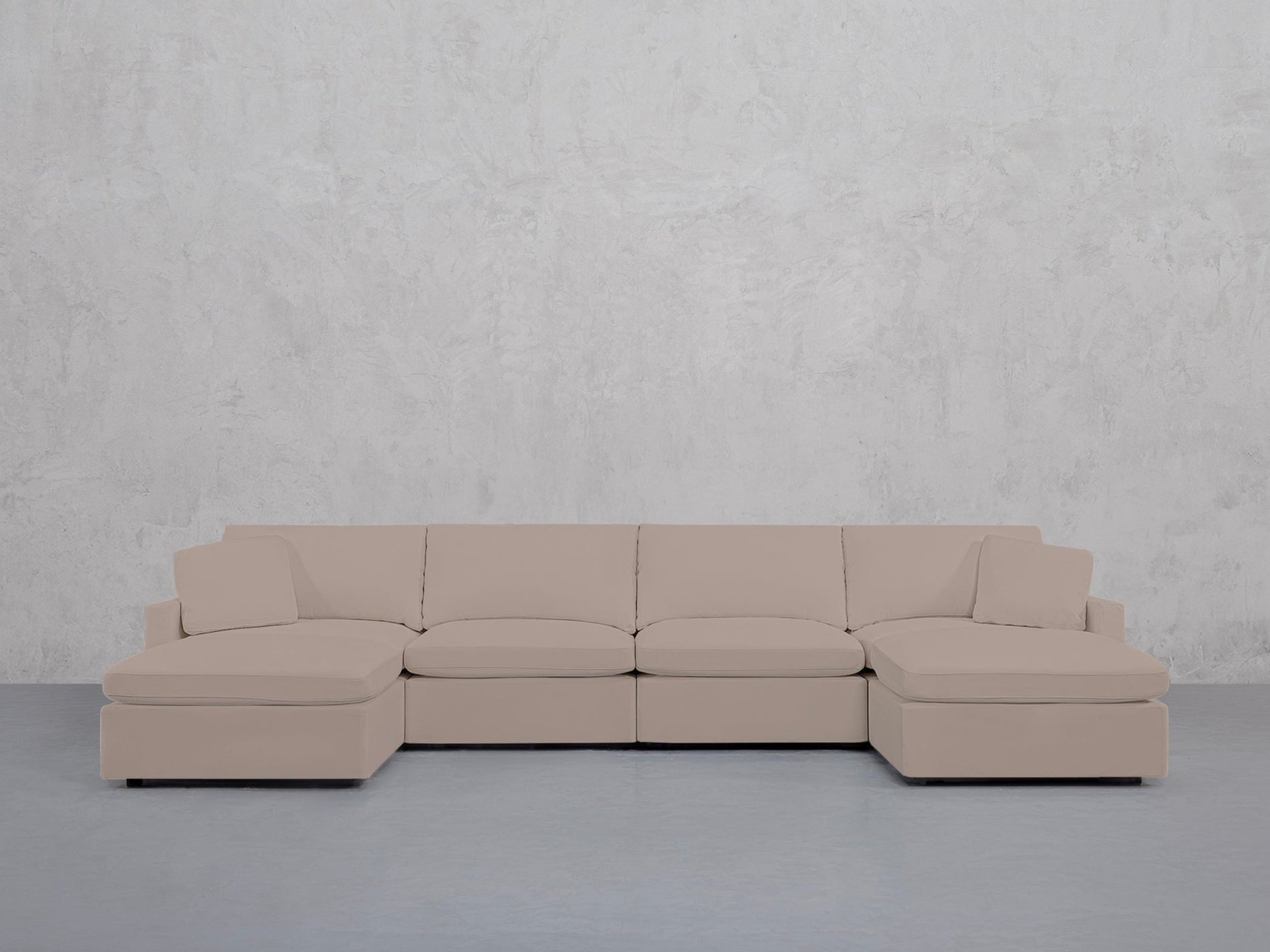 6-Seat Modular Double Chaise Sectional (Thin Arms) - 7th Avenue