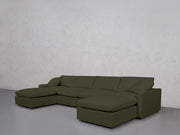 6-Seat Modular Double Chaise Sectional (Thin Arms) - 7th Avenue