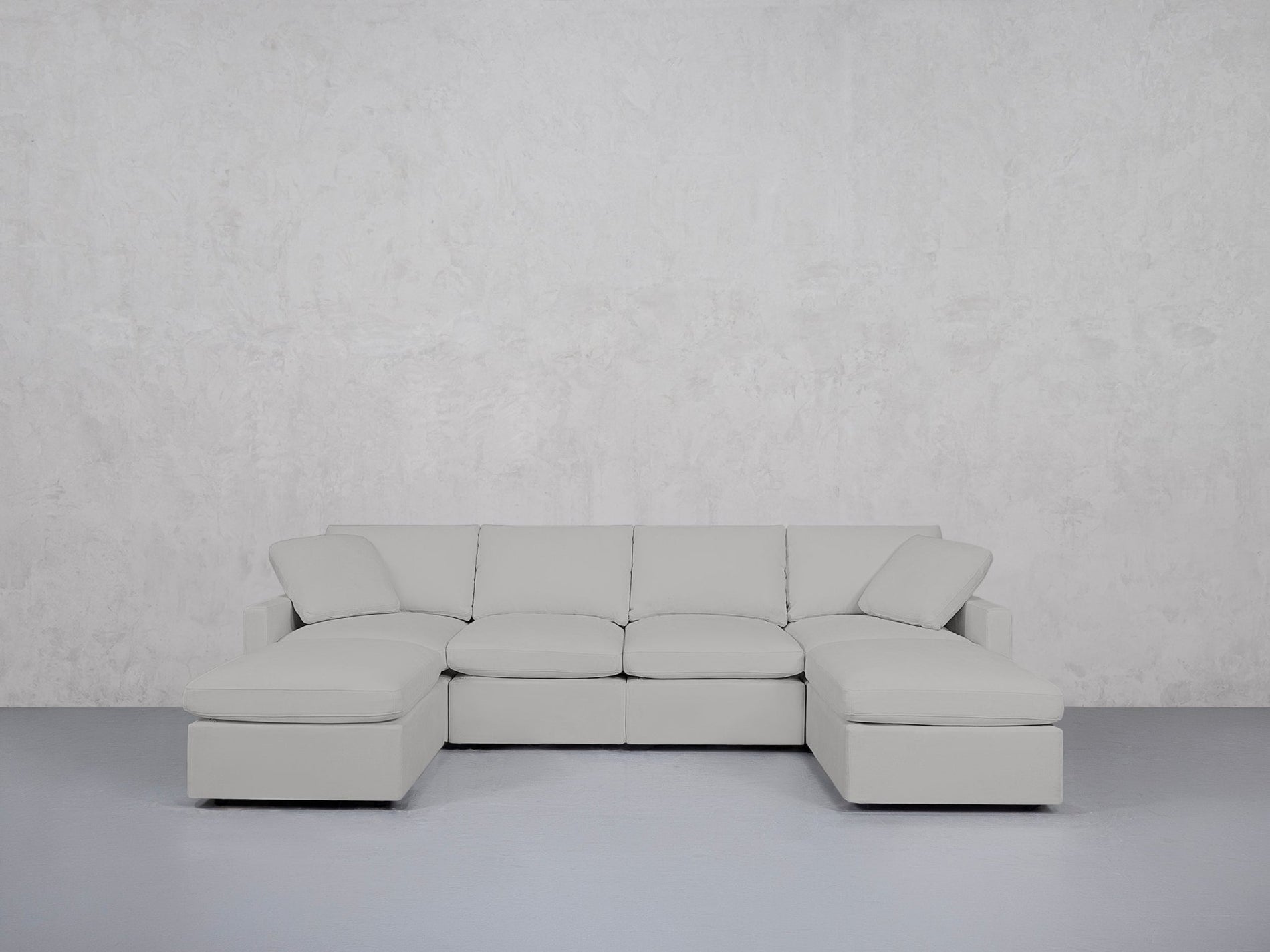 6-Seat Modular Double Chaise Sectional (Thin Arms) - 7th Avenue