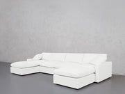 6-Seat Modular Double Chaise Sectional (Thin Arms) - 7th Avenue