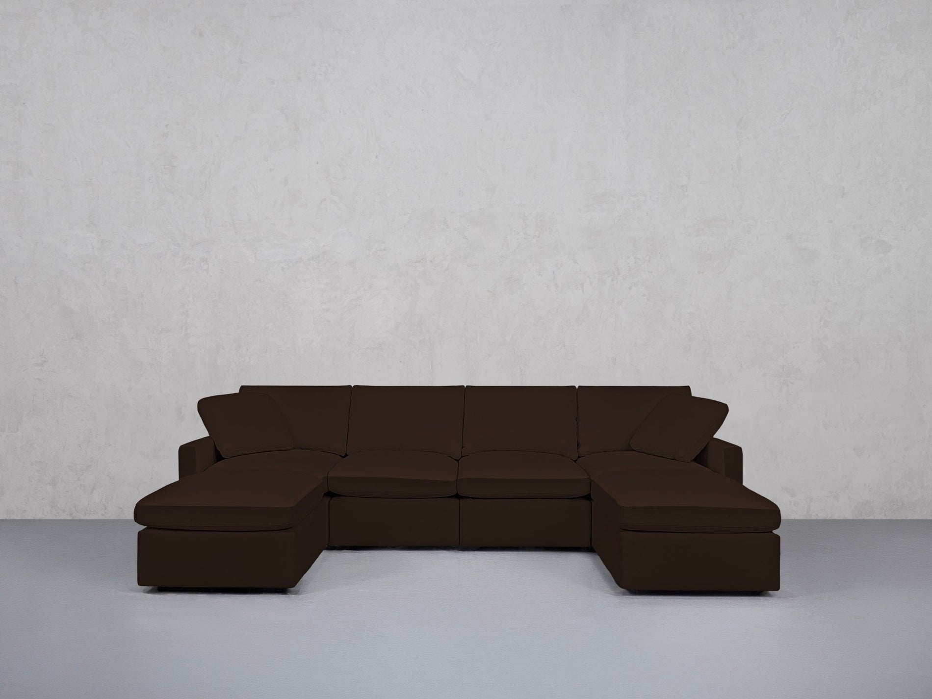 6-Seat Modular Double Chaise Sectional (Thin Arms) - 7th Avenue