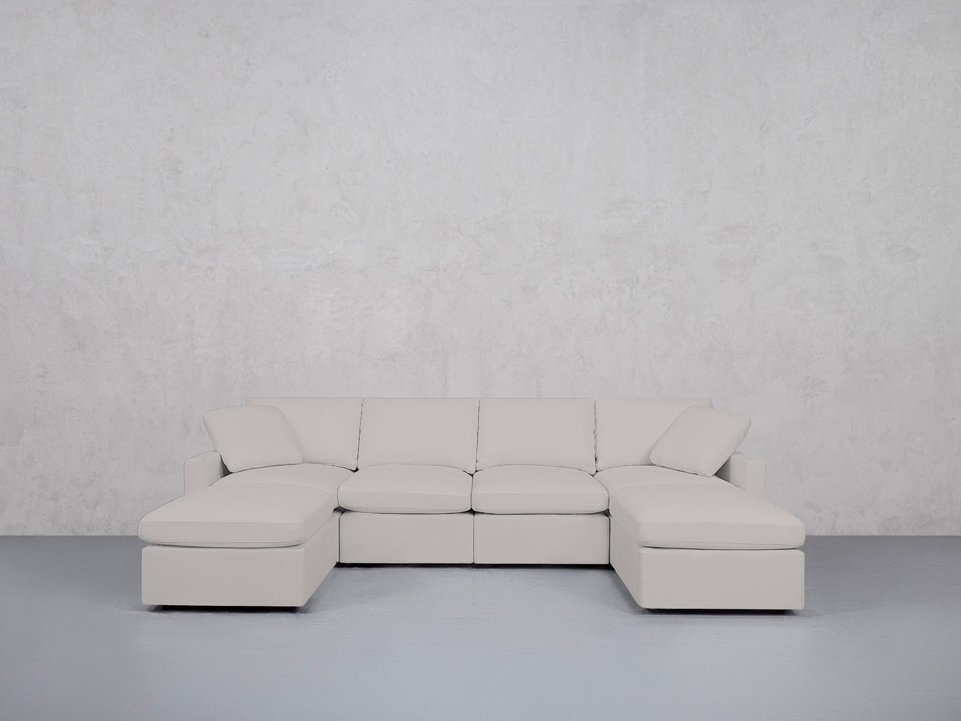 6-Seat Modular Double Chaise Sectional (Thin Arms) - 7th Avenue