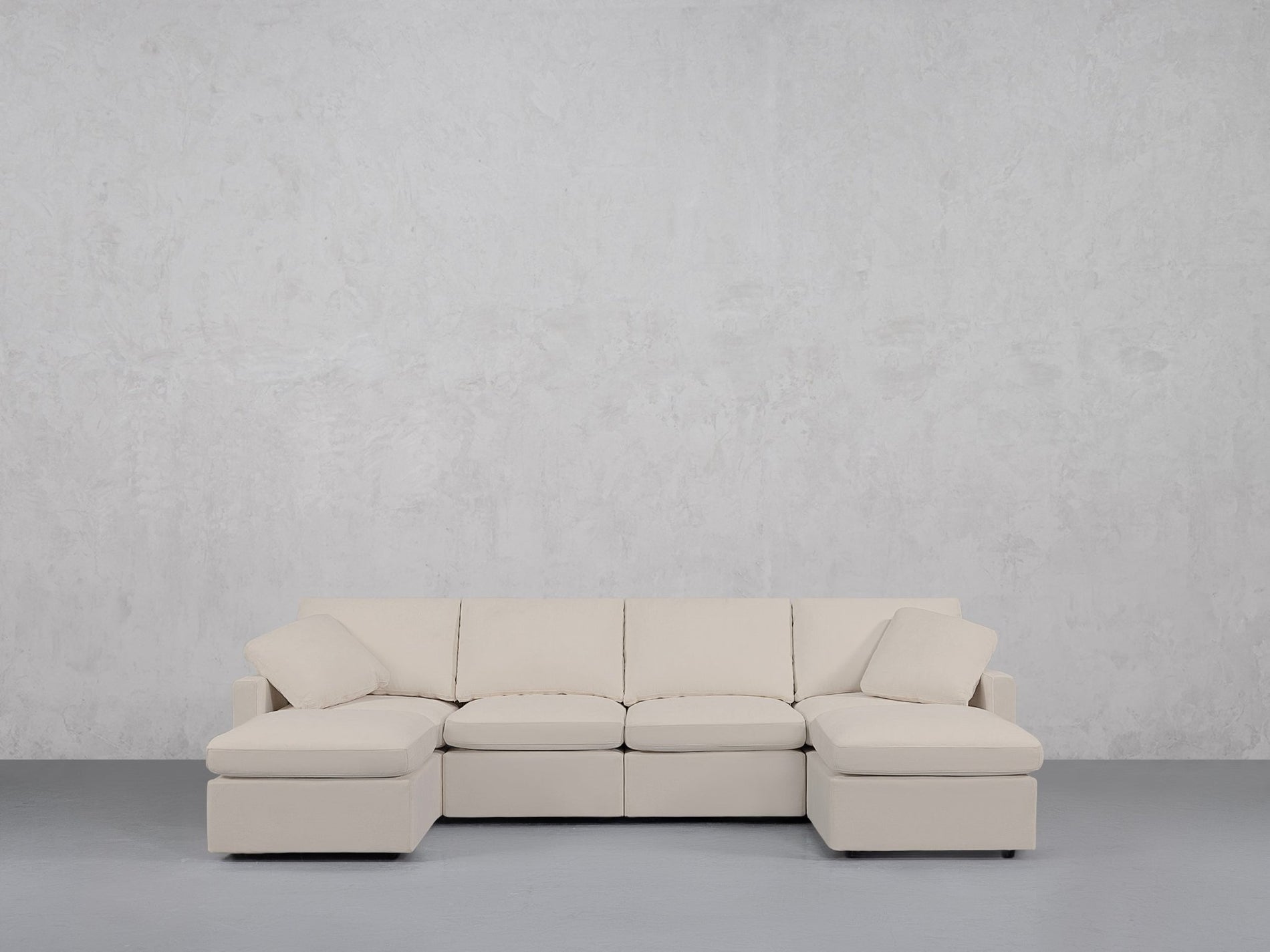 6-Seat Modular Double Chaise Sectional (Thin Arms) - 7th Avenue