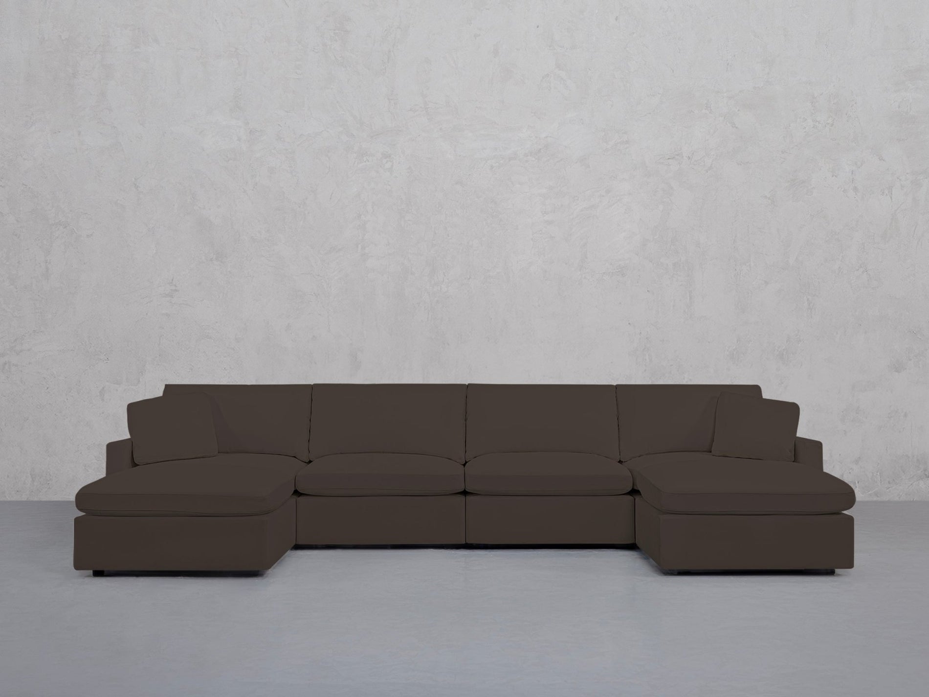 6-Seat Modular Double Chaise Sectional (Thin Arms) - 7th Avenue