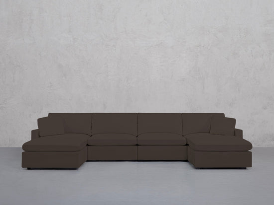 6-Seat Modular Double Chaise Sectional (Thin Arms) - 7th Avenue