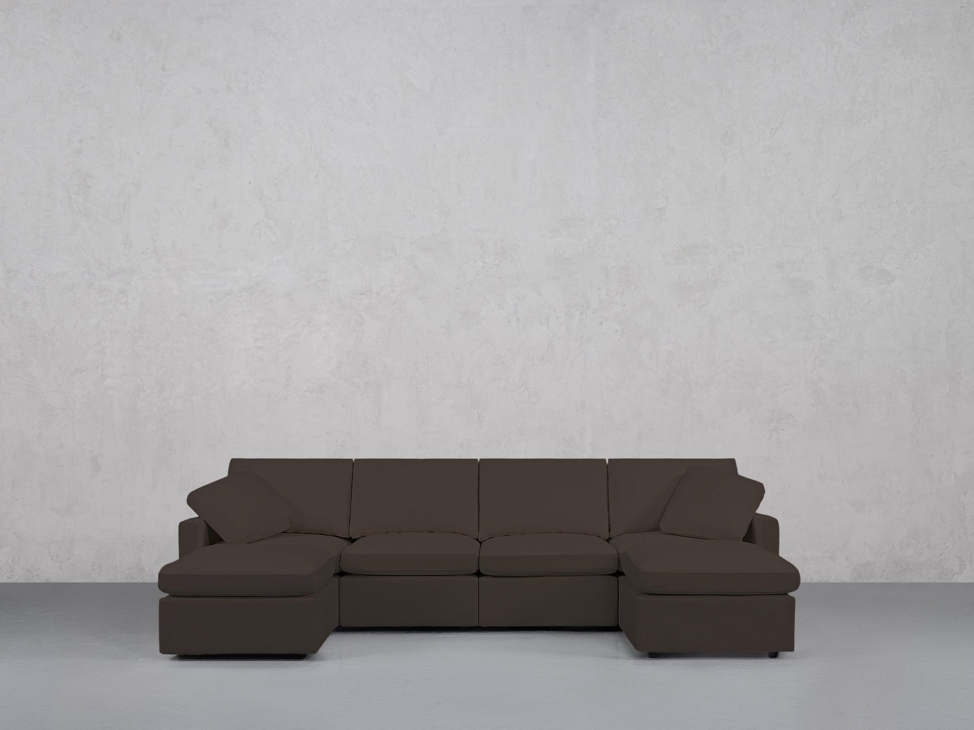 6-Seat Modular Double Chaise Sectional (Thin Arms) - 7th Avenue