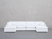 6-Seat Modular Double Chaise Sectional (Thin Arms) - 7th Avenue