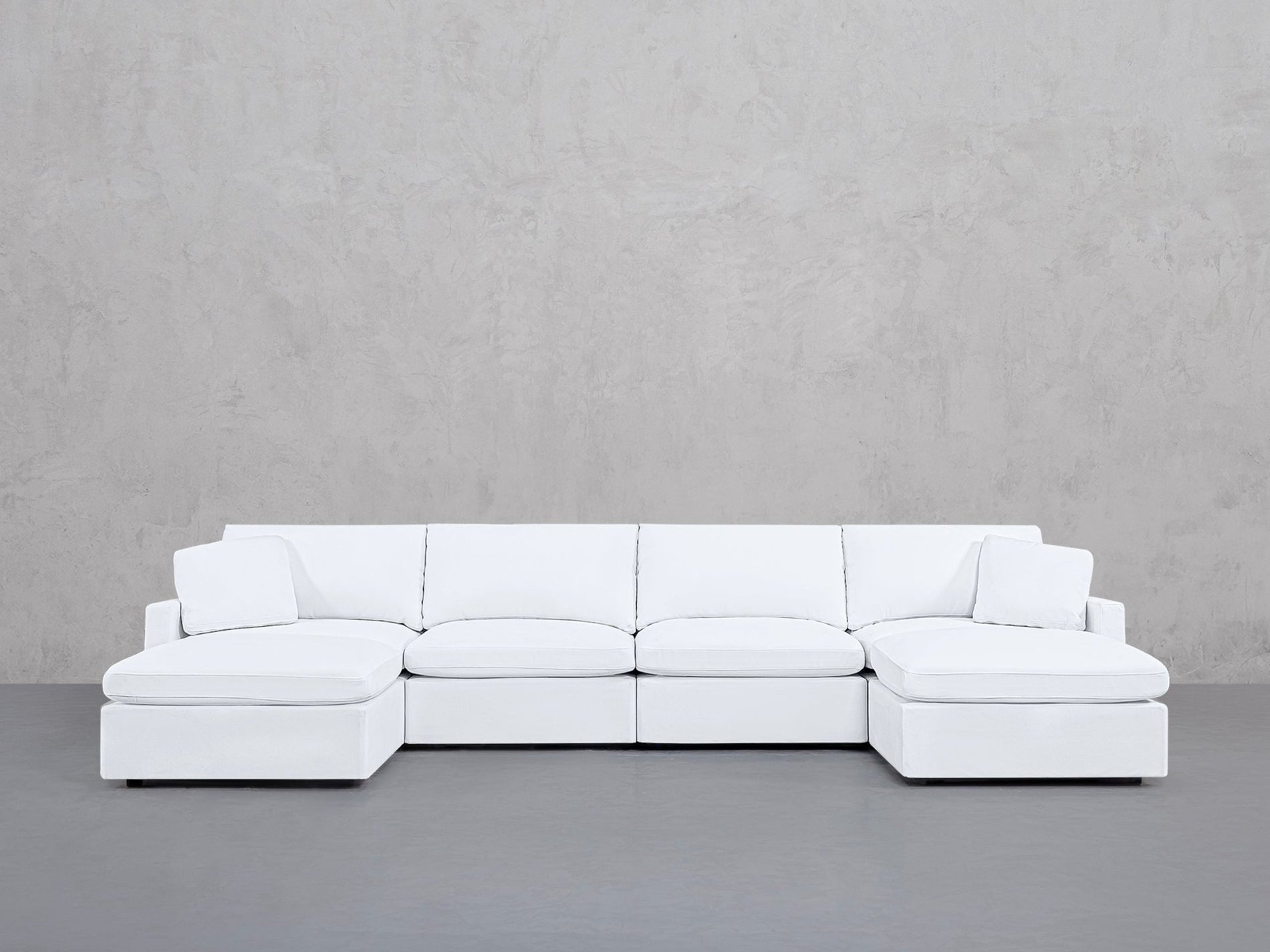6-Seat Modular Double Chaise Sectional (Thin Arms) - 7th Avenue